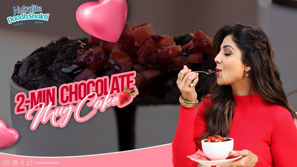Two-minute chocolate mug cake — Nutralite episode with Shilpa Shetty Kundra