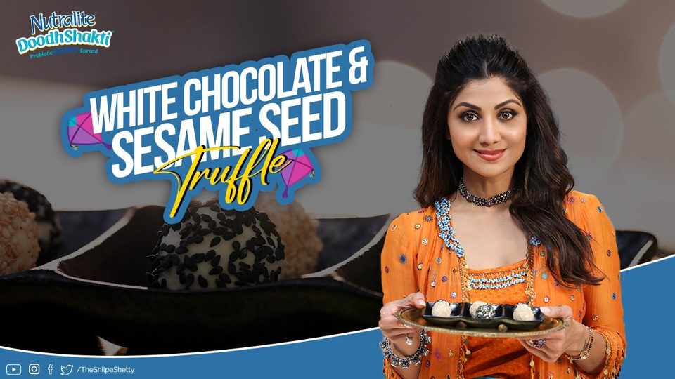White chocolate and sesame seed truffles — Nutralite episode with Shilpa Shetty Kundra