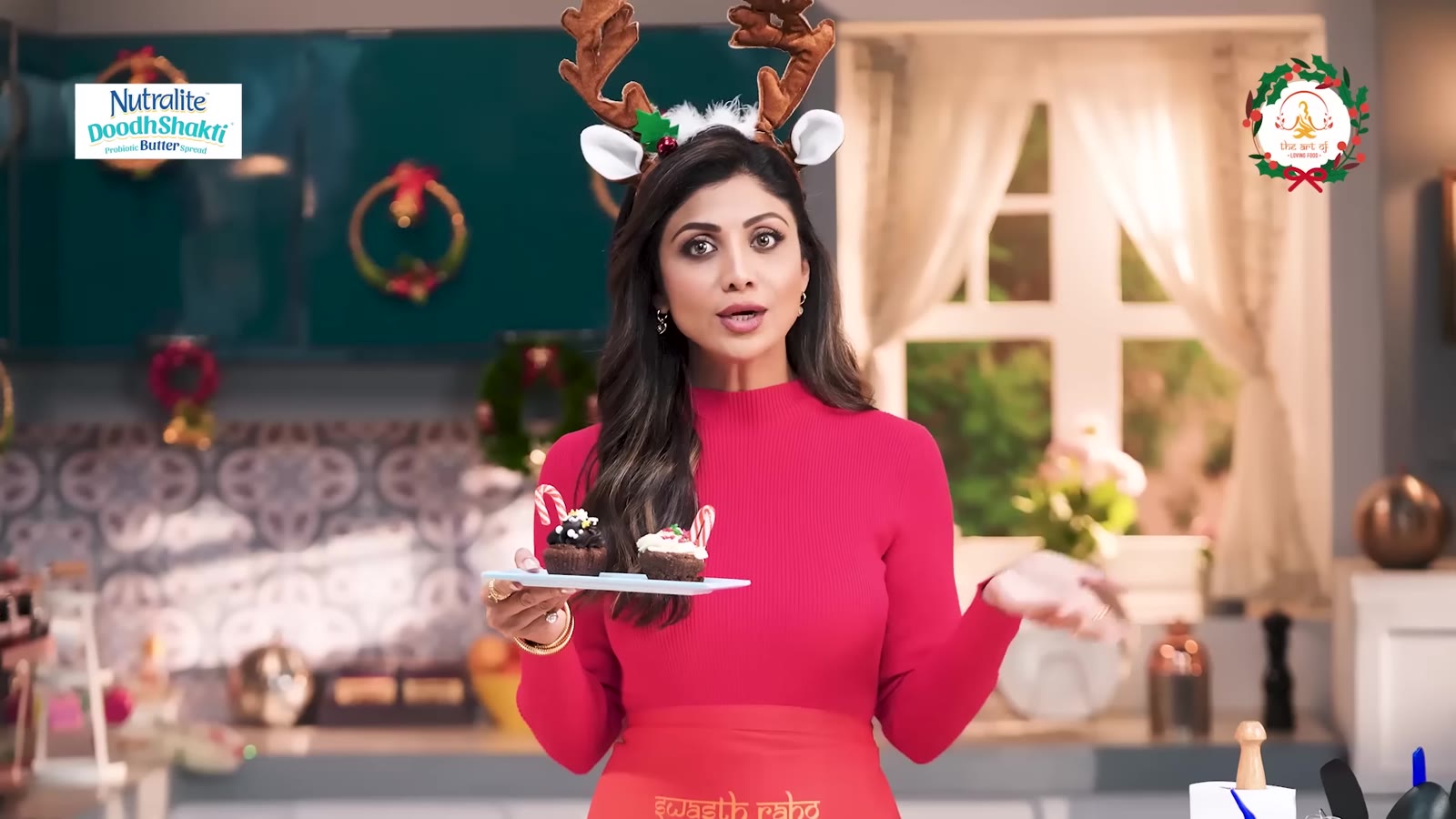 Shilpa Shetty Kundra presenting in a kitchen — scripted brand video
